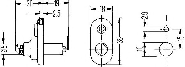 Кінцевий вимикач двері HELLA 6ZF 004 365-031 - Фото 1