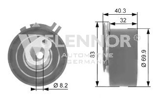 Натяжной ролик ремня ГРМ FLENNOR FS05492 - Фото 1