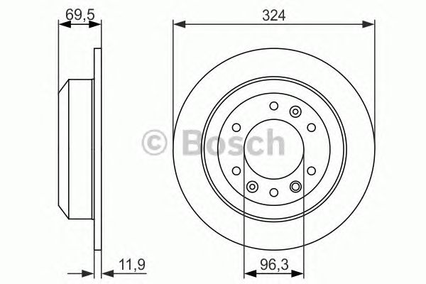 Тормозной диск BOSCH 0 986 479 598