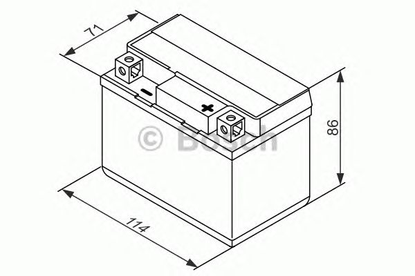 Стартерная аккумуляторная батарея BOSCH 0 092 M60 010 M6 - Фото 2