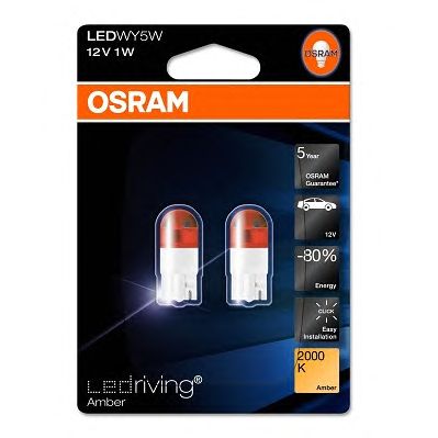 Лампа накаливания OSRAM 2855YE-02B (внутреннее освещение, фонарь в двери, фонарь освещения багажника, подкапотная лампа, фонарь освещения багажника, страховочное освещение двери, освещение ящика для перчаток, лампа чтения, входное освещение) - Фото 1