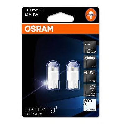 Лампа накаливания OSRAM 2850CW-02B (внутреннее освещение, фонарь в двери, фонарь освещения багажника, подкапотная лампа, фонарь освещения багажника, страховочное освещение двери, освещение ящика для перчаток, лампа чтения, входное освещение) - Фото 1