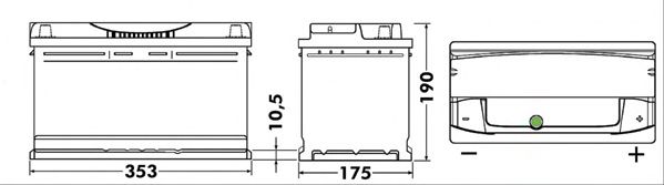 Стартерная акумуляторна батарея EXIDE EA1000 - Фото 1