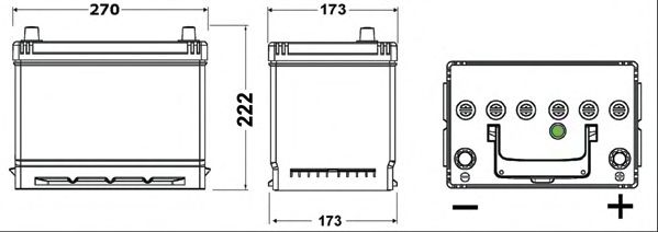 Стартерная аккумуляторная батарея EXIDE EB704 - Фото 1