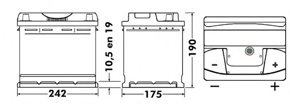 Стартерная аккумуляторная батарея EXIDE EB620 - Фото 1