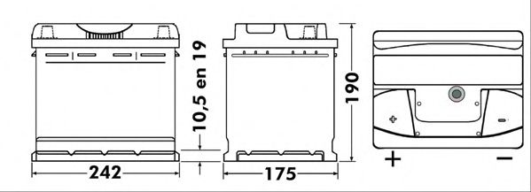 Стартерная акумуляторна батарея EXIDE EB621 - Фото 1