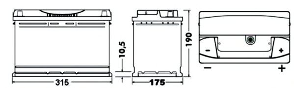 Стартерная аккумуляторная батарея EXIDE EB800 - Фото 1