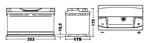 Стартерная аккумуляторная батарея EXIDE EB852 - Фото 1