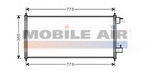 Радиатор кондиционера VAN WEZEL 18005361