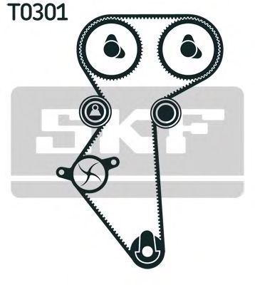 Комплект ремня ГРМ SKF VKMA 90007 - Фото 1