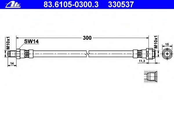 Тормозной шланг ATE 83.6105-0300.3