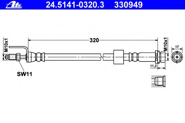 Тормозной шланг ATE 24.5141-0320.3