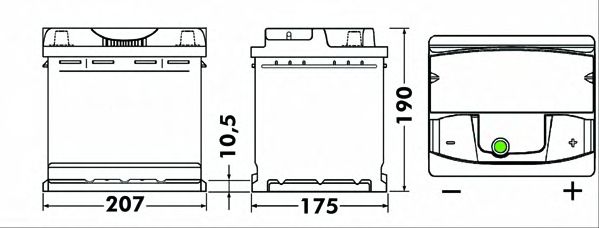 Стартерная аккумуляторная батарея CENTRA CA530 - Фото 1