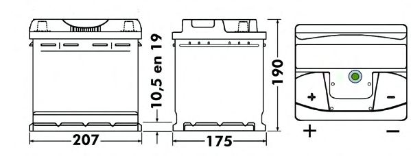 Стартерная аккумуляторная батарея CENTRA CB501 - Фото 1