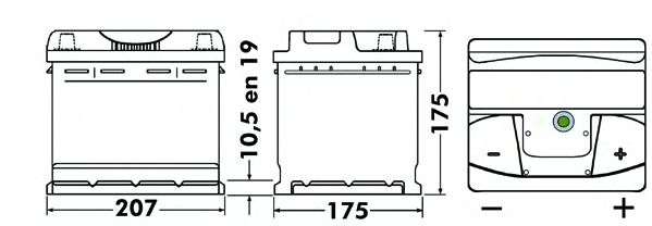 Стартерная аккумуляторная батарея CENTRA CB442 - Фото 1