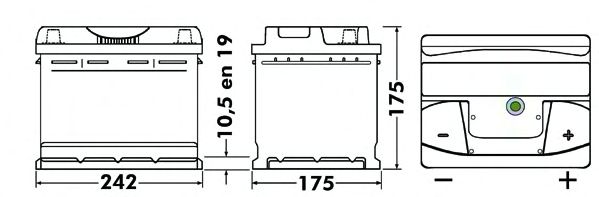 Стартерная аккумуляторная батарея CENTRA CB542 - Фото 1