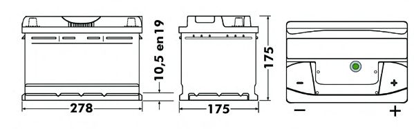 Стартерная аккумуляторная батарея CENTRA CB712 - Фото 1