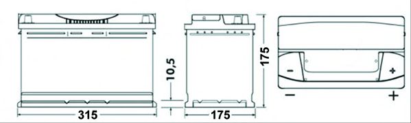 Стартерная аккумуляторная батарея CENTRA CB802 - Фото 1