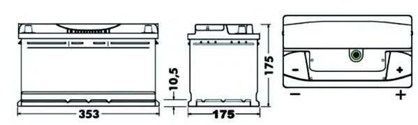Стартерная аккумуляторная батарея CENTRA CB852 - Фото 1