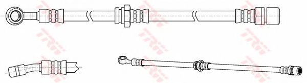 Тормозной шланг TRW PHD1017 - Фото 1