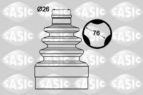 Комплект пыльника ШРУСа SASIC 1904019