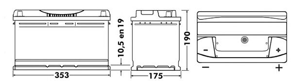 Стартерная акумуляторна батарея EXIDE EB950 - Фото 1