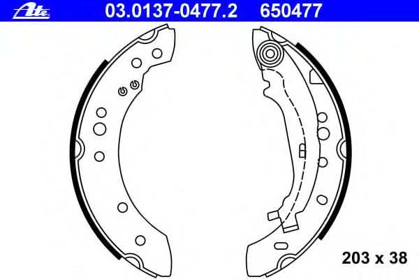 Тормозные колодки ATE 03.0137-0477.2