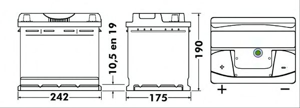 Стартерная аккумуляторная батарея CENTRA CB621 - Фото 1