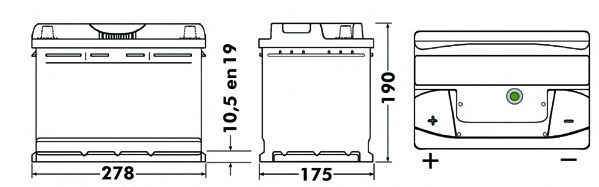 Стартерная аккумуляторная батарея CENTRA CB741 - Фото 1