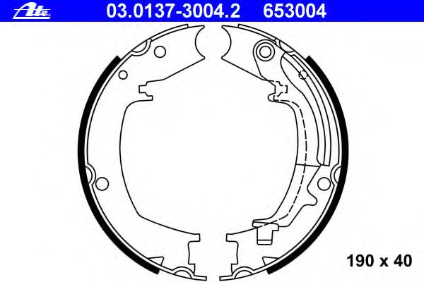 Тормозные колодки ручника ATE 03.0137-3004.2