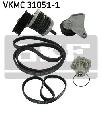 Водяной насос + комплект ручейковых ремней SKF VKMC 31051-1 - Фото 1