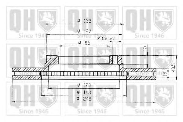 Тормозной диск QUINTON HAZELL BDC4183 - Фото 1