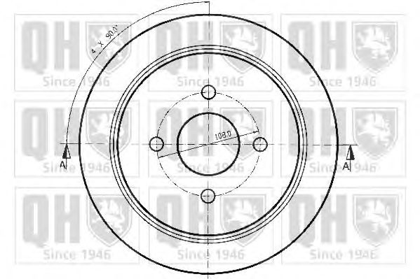 Тормозной диск QUINTON HAZELL BDC4349 - Фото 1