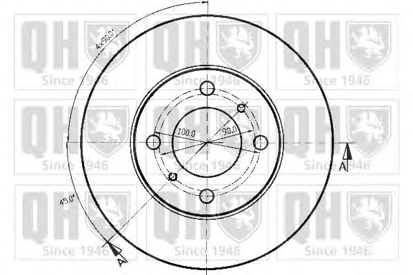 Тормозной диск QUINTON HAZELL BDC4805 - Фото 1