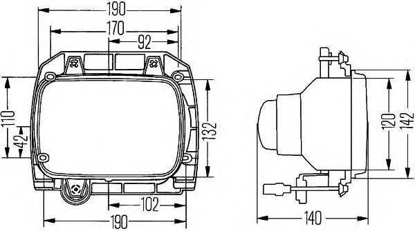 Фара дальнього світла HELLA 1FE 005 478-021 - Фото 1