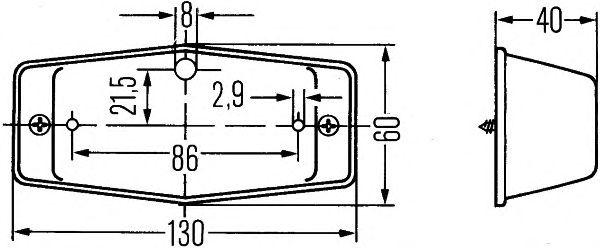 Стояночные огни HELLA 2PF 001 321-011 - Фото 1