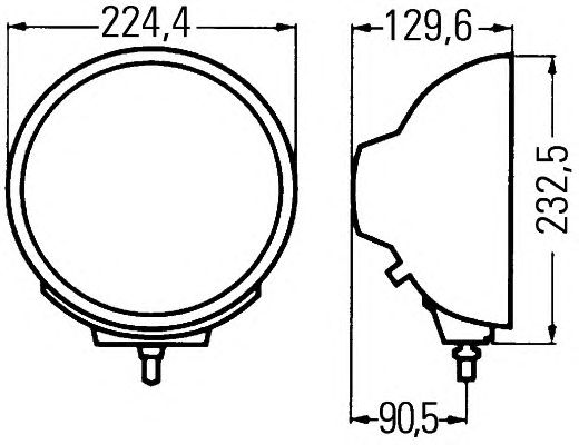 Фара дальнього світла HELLA 1F8 007 560-111 - Фото 1