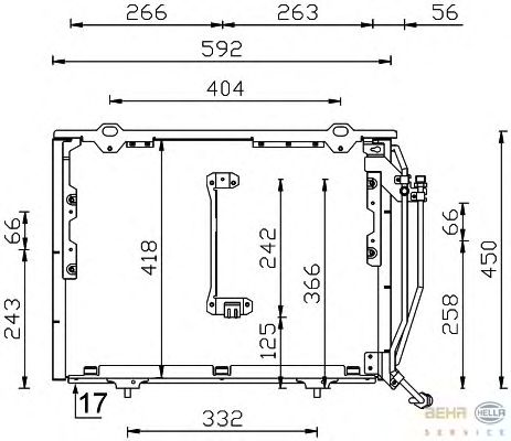 Радіатор кондиціонера HELLA 8FC 351 038-464 - Фото 1