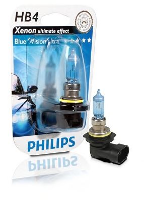 Лампа накаливания PHILIPS 9006BVUB1 (указатель поворота, сигнал торможения, освещение номерного знака, задняя противотуманная фара, фара заднего хода, внутреннее освещение, фонарь установленный в двери, освещение багажника, подкапотная лампа, стояночные о - Фото 2
