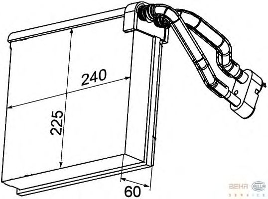 Випарник кондиціонера HELLA 8FV 351 330-721 - Фото 1