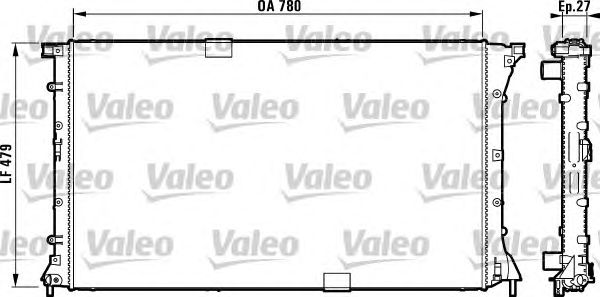 Радиатор, охлаждение двигателя VALEO 732911