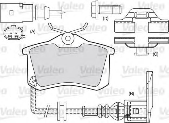 Тормозные колодки VALEO 598463 - Фото 1
