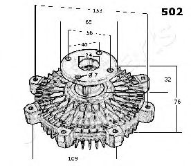 Вязкостная муфта вентилятора охлаждения JAPANPARTS VC-502 - Фото 1