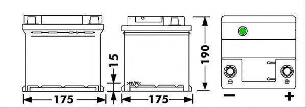 Стартерная аккумуляторная батарея EXIDE EB440 - Фото 1