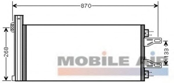 Радиатор кондиционера VAN WEZEL 09005248