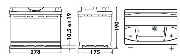 Стартерная аккумуляторная батарея EXIDE EB740 - Фото 1
