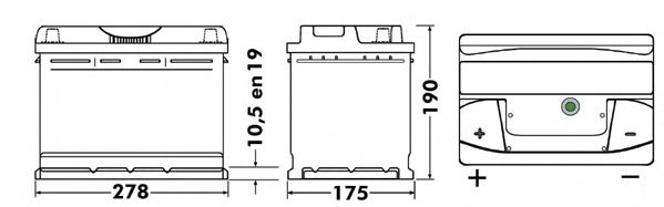 Стартерная аккумуляторная батарея EXIDE EB741 - Фото 1