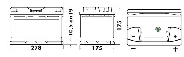 Стартерная аккумуляторная батарея EXIDE EB712 - Фото 1