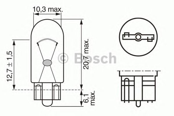 Лампа накаливания, фонарь указателя поворота BOSCH 1 987 302 241