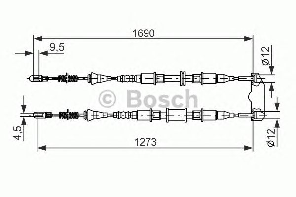 Трос ручника BOSCH 1 987 477 129